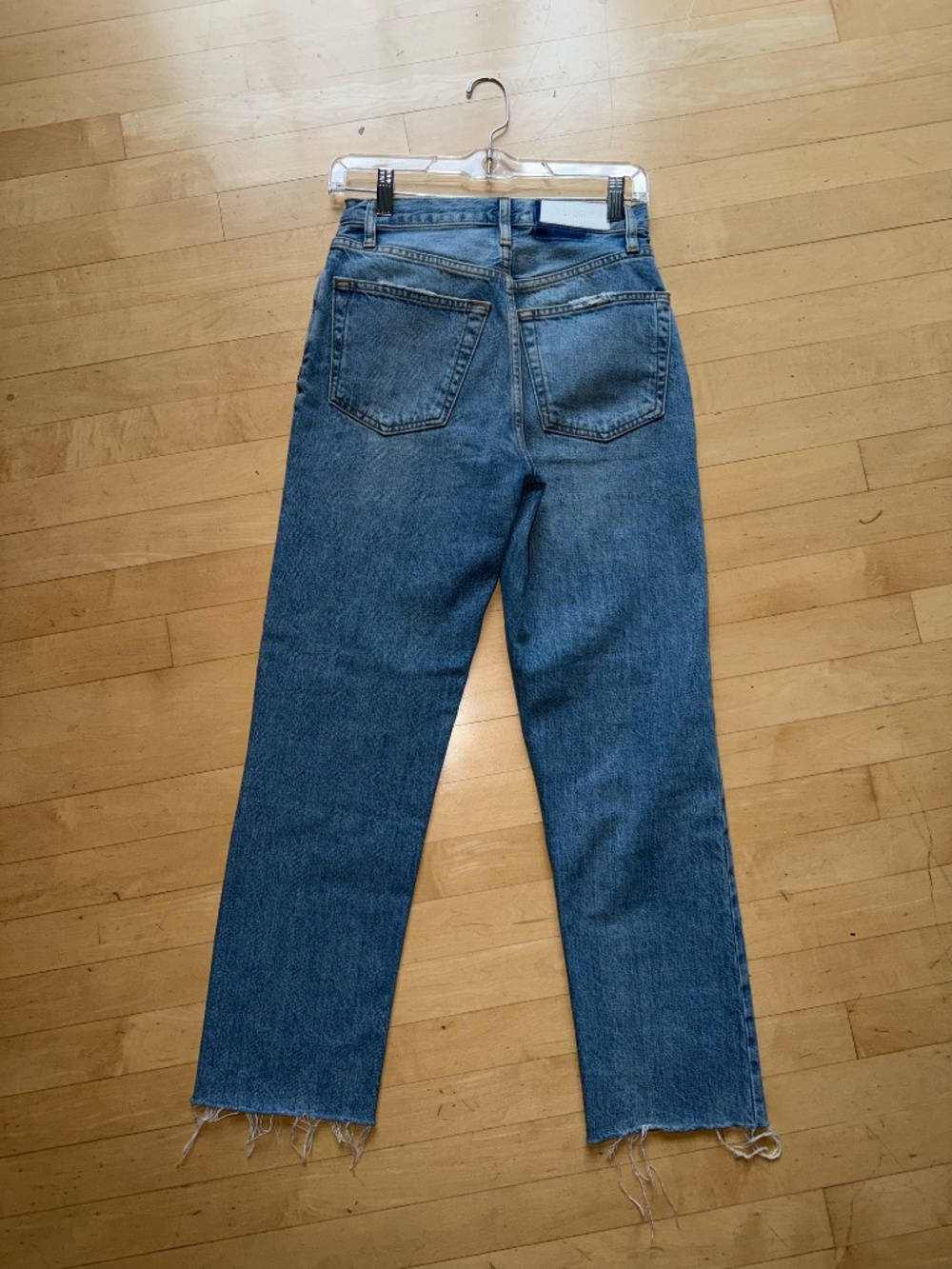 RE/DONE 70's Stove Pipe High Rise straight leg jeans, 24, GD1246 - Picture 6 of 8